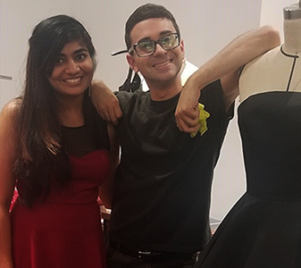 Shruthi Patlola ‘19 with designer Christian Siriano, host of ’Project Runway’